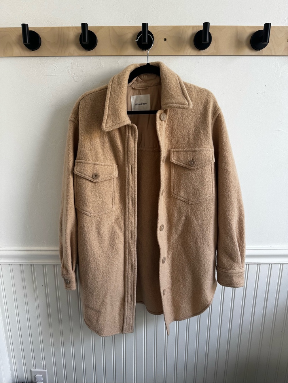 Wilfred Camel Shacket Jacket